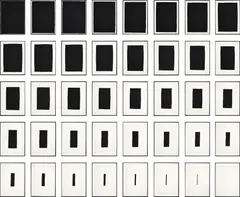 Vanish by Sol LeWitt, 1994, The complete set of 40 screenprints in black, on Fabriano paper, the full sheets, loose (as issued) contained in the ori, sold Jun 2021