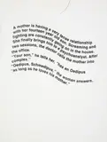 Richard Prince, Oedipus Schmedipus, 1994, Screenprint, on a t-shirt, stretched onto canvas with stretcher (as issued)
