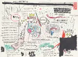 King Brand by Jean-Michel Basquiat, 1982-1983/2019, Screenprint in colours, on wove paper, the full sheet, sold Jun 2021