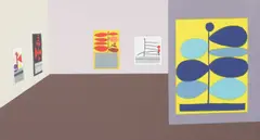 Hammer Interior by Jonas Wood, 2016, Letterpress print in colours, on Crane's Lettra paper, the full sheet, sold Jun 2021