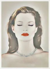 Kate Moss, She’s Light (Dots) by Chris Levine, 2015/2020, Archival inkjet print in colours with hand-applied Swarovski crystals, on wove paper, with full margins, sold Jun 2021