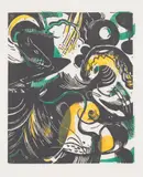 Franz Marc, The Creation II (Schöpfungsgeschichte II) from The First Portfolio (Die Erste Mappe) (H. & J. 42), 1914, Woodcut in colours, on light wove paper, with full margins