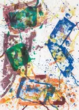 Sam Francis, Untitled (L. 254), 1982, Offset lithograph in colours, on Arches 88 paper, the full sheet