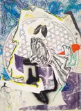 Frank Stella, The Great Heidelburgh Tun, from Waves I (A. & K. 186), 1989, Screenprint with lithograph and linocut in colours with hand-colouring, marbling and collage, on T.H. Saunders and Somerset papers, the full sheet