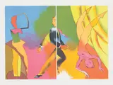 Allen Jones, Split Performance, from Second Thoughts, 2012, Lithograph in colours, on Arches paper, with full margins