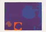 Patrick Heron, Blue and Deep Violet with Orange, Brown and Green, 1970, Screenprint in colours, on J. Green paper, with full margins