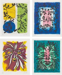 John Piper, The Seasons: Spring, Summer, Autumn and Winter (L. 329-332), 1981, The complete set of four etchings in colours, on Arches paper, with full margins