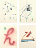 David Hockney, Hockney’s Alphabet, 1991, The complete book including 26 lithographs in colours, on Exhibition Fine Art Cartridge paper, with full margins, with full text and title page, the sheets bound (as issued) in quarter vellum with handmade Fabriano Roma paper boards, housed in the original grey slip case