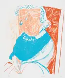 David Hockney, Portrait of Mother II, from Moving Focus Series (M.C.A.T. 282), 1985, Lithograph in colours, on TGL handmade paper, with full margins