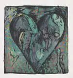 Jim Dine, The Hand-Colored Viennese Hearts VI (C. 34.6), 1990, Screenprint with soft-ground etching and aquatint in colours, with hand-colouring in acrylic, on Arches paper, with full margins