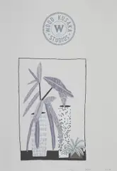 Notepad Doodle 3 (State III) by Jonas Wood, 2018, Lithograph in colours, on grey Magnani Pescia paper, with full margins, offered Jun 2021