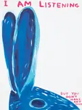 David Shrigley, Untitled (I Am Listening), 2020, Screenprint in colours, on Somerset paper, the full sheet