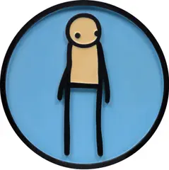 Plaque (Heritage Blue) by Stik, 2011, Hand-cast colour tinted polyurethane resin plaque, sold Jun 2021