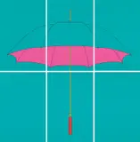 Michael Craig-Martin, Umbrella, from Fundamentals, 2016, Screenprint in colours, on six sheets of Somerset paper (as issued), the full sheets