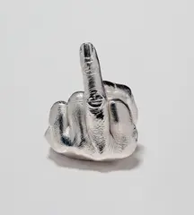 Artist's Hand by Ai Weiwei, 2017, Cast urethane resin multiple with electroplated rhodium, contained in the original cardboard presentation box, sold Jun 2021
