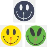 Madsaki, Cosmic Overdose; Happiness Overdose (Yellow); and Happiness Overdose (Azul Mariano)