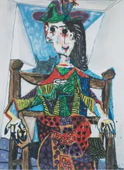 Madsaki, Dora Maar au chat (Dora Maar and Cat), 2020, Offset lithograph in colours, on smooth wove paper, the full sheet