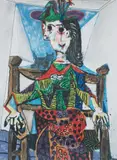 Madsaki, Dora Maar au chat (Dora Maar and Cat), 2020, Offset lithograph in colours, on smooth wove paper, the full sheet