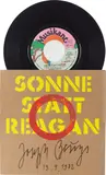 Sonne statt Reagan (Sun Instead of Reagan) (S. 447) by Joseph Beuys, 1982, Phonograph record, contained in the original brown paper sleeve with red oil paint and printed title, signature and date, sold Jun 2021