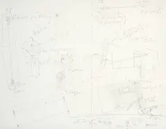 Untitled by Joseph Beuys, 1978, Graphite drawing, on light wove paper with three vertical perforated lines, offered Jun 2021