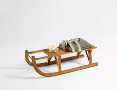 Joseph Beuys, Schlitten (Sled) (S. 12), 1969, Wooden sled, felt, belts, flashlight, fat, and oil paint (Browncross)
