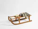 Joseph Beuys, Schlitten (Sled) (S. 12), 1969, Wooden sled, felt, belts, flashlight, fat, and oil paint (Browncross)