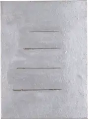 Joseph Beuys, KRIEG! (WAR!), 1977, Unique work comprised of needles, thread and silver bronze on cardboard