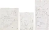 Joseph Beuys, Untitled (Braunkreuz; Belfast Space; and Take from Every Pile), 1974-75, Three graphite drawings, on wove paper, the full sheets