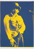 Yellow (S. 205) by Joseph Beuys, 1977, Screenprint in yellow and blue, on light cardstock, with full margins, sold Jun 2021