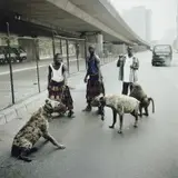 The Hyena Men of Abuja, Lagos, Nigeria from The Hyena and Other Men by Pieter Hugo, 2007, Chromogenic print, mounted, sold May 2021