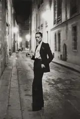 Helmut Newton, Yves St. Laurent, Rue Aubriot, French Vogue, Paris, 1975, Gelatin silver print, printed 1981