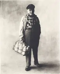 Irving Penn, Milkman (A), New York, 1951, Platinum-palladium print, printed 1967