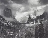 Ansel Adams, Clearing Winter Storm, Yosemite National Park, 1944, Gelatin silver print, mounted, printed 1977