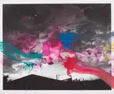 Nobuyoshi Araki, 2THESKY, my Ender, 2009, Unique gelatin silver print with acrylic paint