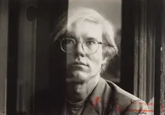 Sally Soames, Andy Warhol at his Factory in New York, 1970, Gelatin silver print