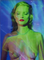 She's Light (Laser 3) by Chris Levine, 2013, Lenticular print in lightbox, sold Nov 2021