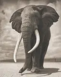 Nick Brandt, Elephant on Bare Earth, Amboseli