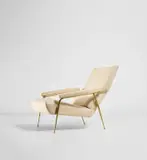 Gio Ponti, Rare 'Distex' armchair, circa 1953, Vinyl, brass