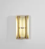 Gio Ponti, Wall light with niche, 1950s, Brass, painted steel, painted wood