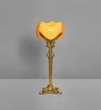 'Nénuphar' table lamp by Daum Frères and Louis Majorelle, circa 1903, Patinated bronze, dichroic glass, sold Jun 2021