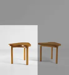Jean Royere, Side table, 1955-1958, Oak-veneered wood, oak