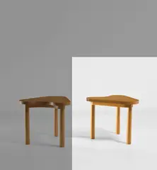 Jean Royere, Side table, 1955-1958, Oak-veneered wood, oak