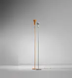 Two standard lamps, model no. 1073 by Gino Sarfatti, circa 1956, Painted aluminium, painted iron, sold Jun 2021