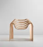 Narukuma, 'From one sheet' chair, designed 2008, produced 2019, Sycamore-veneereed plywood