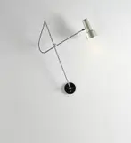 Adjustable wall light, model no. 213 by Gino Sarfatti, circa 1956, Painted aluminium, chromium-plated steel, painted steel, sold Jun 2021