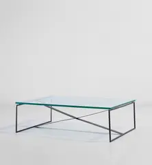 Unique coffee table by Franco Albini, late 1930s, Painted iron, glass, sold Jun 2021