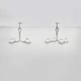 Giulio Sterbini, Pair of large ceiling lights, circa 1969, Stainless steel, glass, rubber