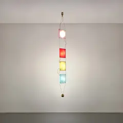 Ettore Sottsass, Rare ceiling light, model no. 12625, designed 1956, Acrylic, brass, painted brass