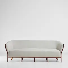 Unique sofa by Frits Schlegel, circa 1949, Brazilian rosewood, fabric, sold Nov 2021