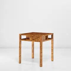 Rare occasional table by Gio Ponti, circa 1938, Burr walnut-veneered wood, sold Nov 2021